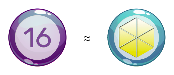 Symbole géométrique du nombre 16