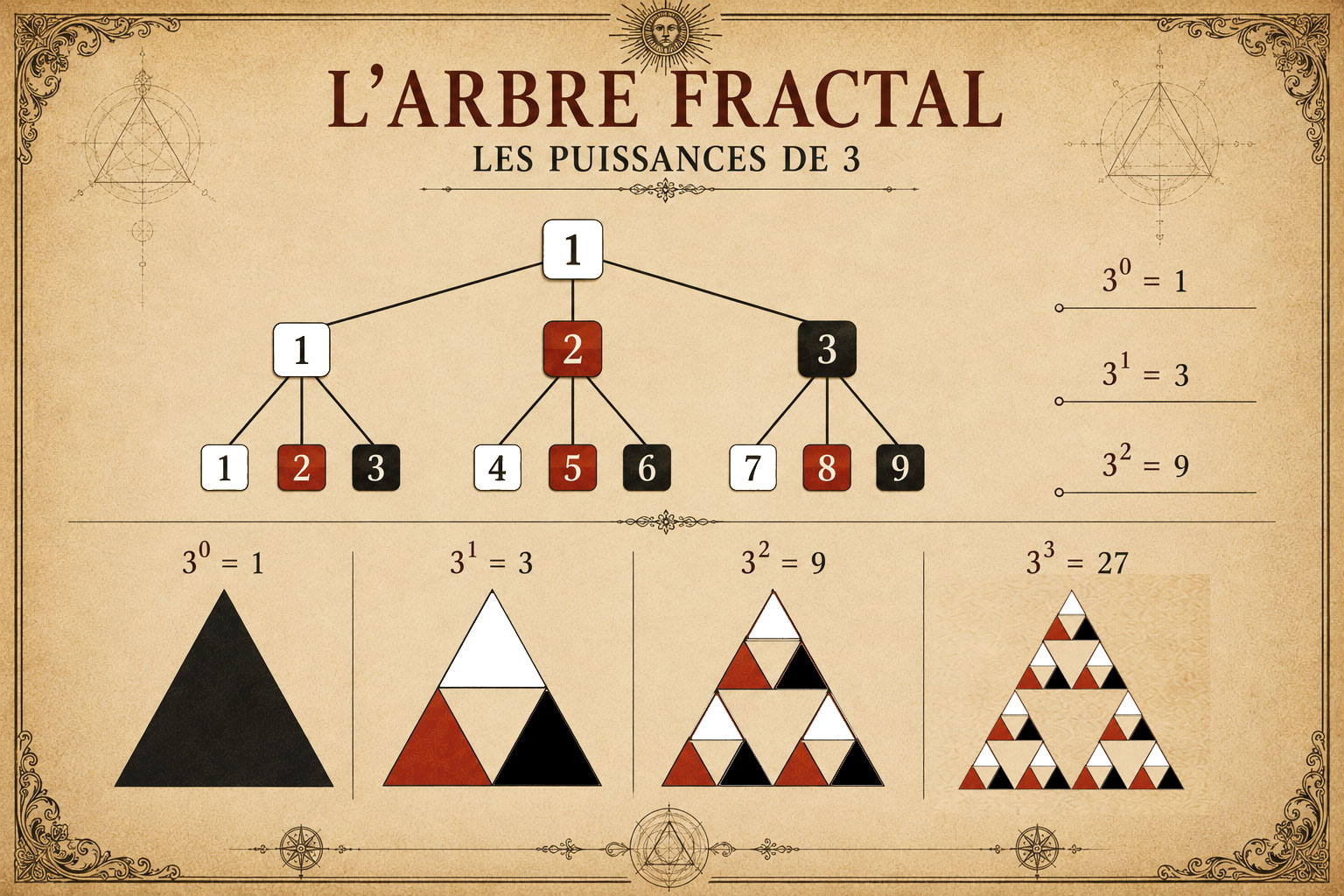 La pensée fractale — l'arbre des Trois Mondes et ses 27 ramifications