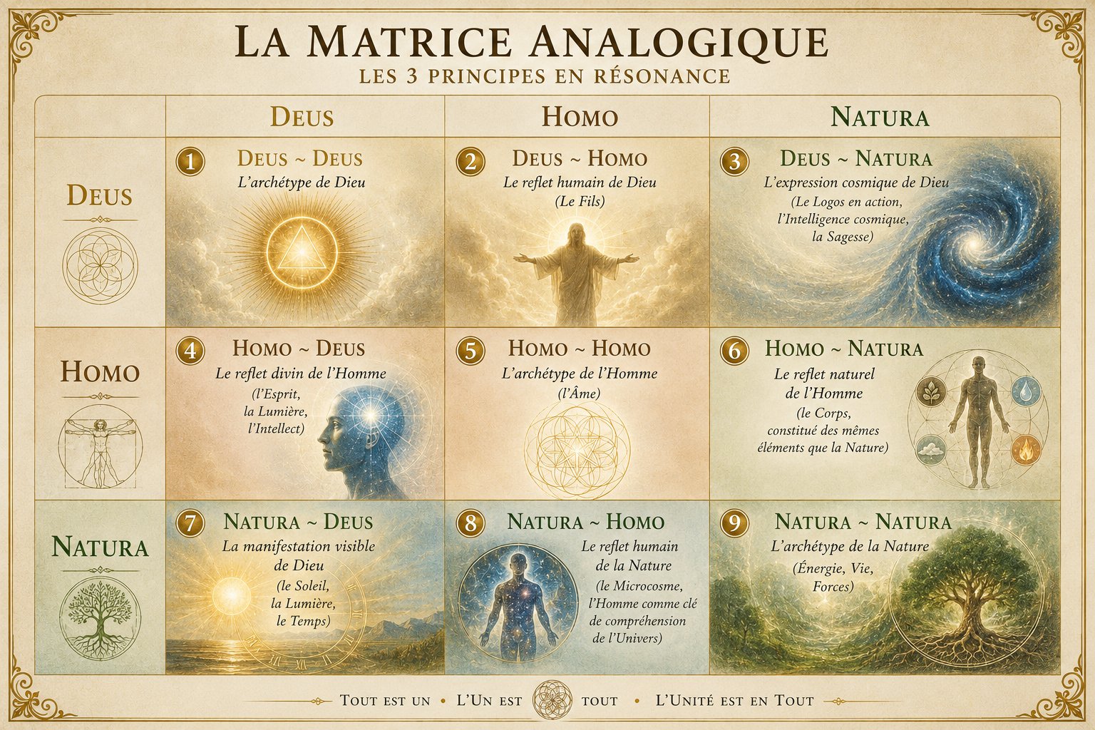 La matrice analogique — Deus, Homo, Natura en résonance dans les trois mondes