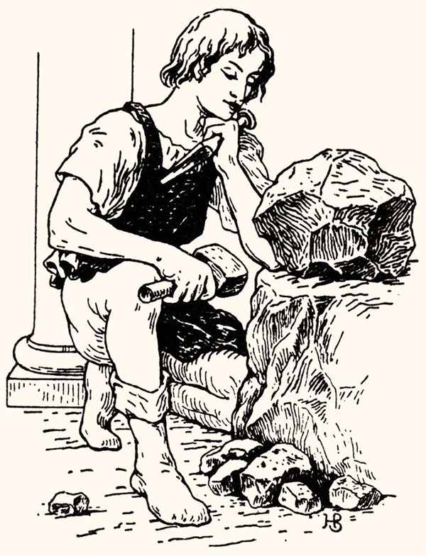 Le tailleur de pierre : de la pierre brute à la pierre cubique