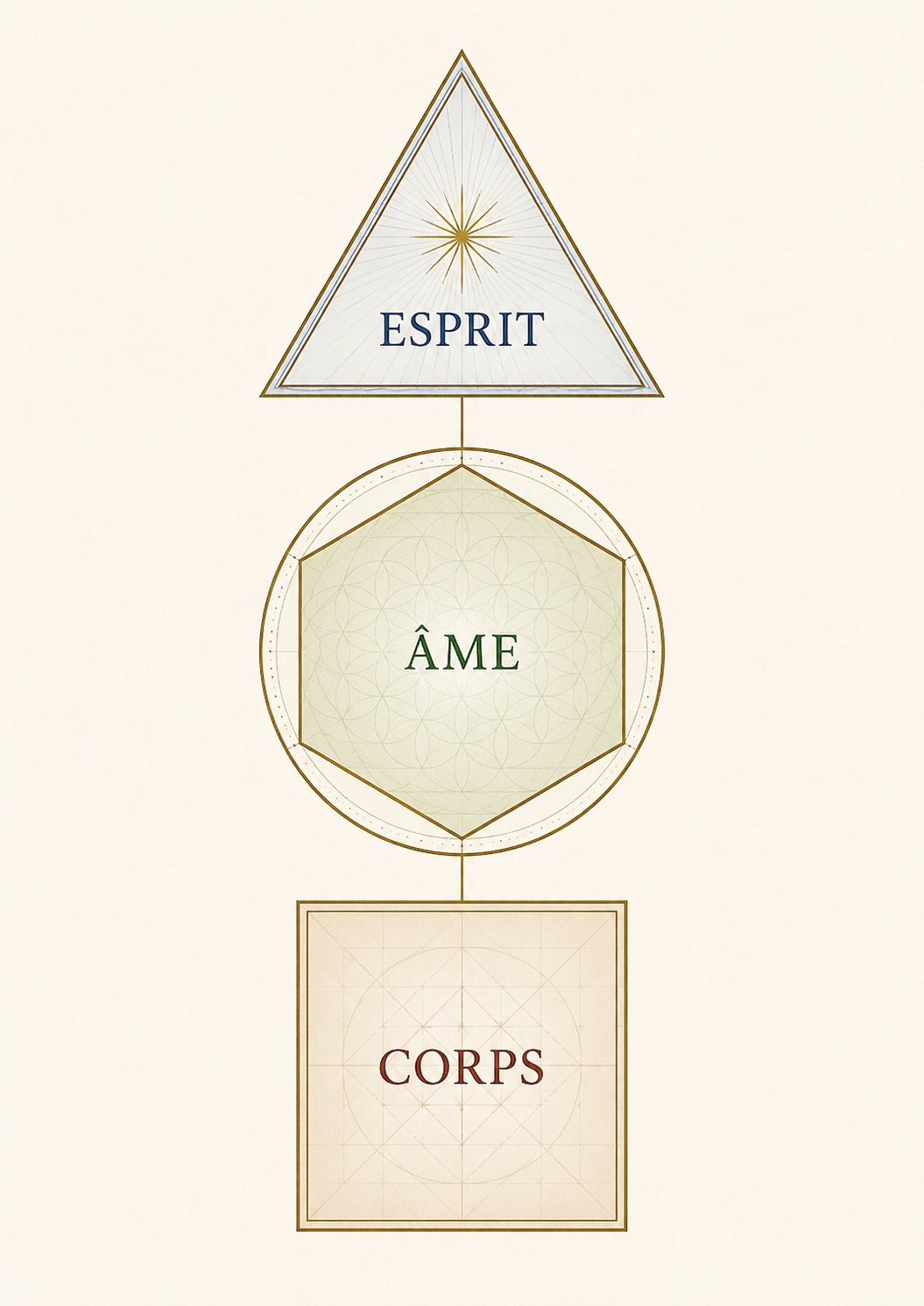 Triptyque Esprit, Âme, Corps — les trois plans de l'Homme