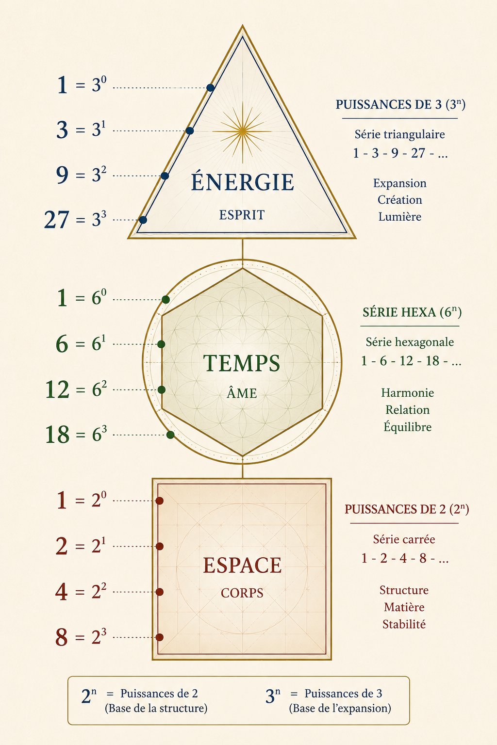 Le triptyque des séries — Énergie 3ⁿ, Temps 6ⁿ, Espace 2ⁿ